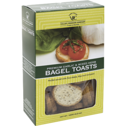 Photo of Valley Produce Co. Garlic & Mixed Herb Bagel Toasts 120g
