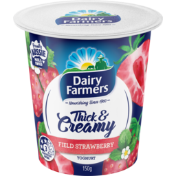 Photo of Dairy Farmers Thick & Creamy Yoghurt Field Strawberry 150gm