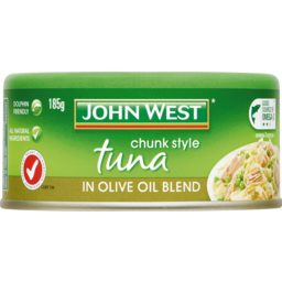 Photo of John West Tuna Chunk Style In Olive Oil Blend 185g