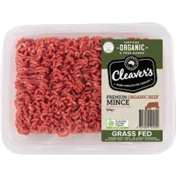 Photo of Cleavers - Organic Beef Mince Premium - 500g