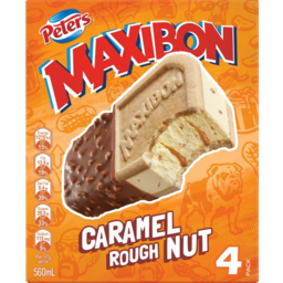 Photo of Peters Multi Pack Maxibon Caramel Rough Nut 4pk