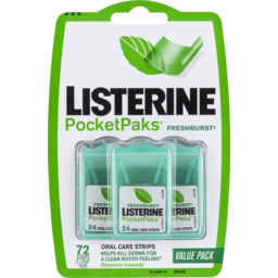 Photo of Listerine Pocket Packs Listerine Pocketpaks Oral Care Strips Freshburst Value Pack 72