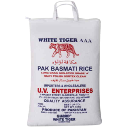 Photo of White Tiger Pakistani Long Basmati Rice 5kg