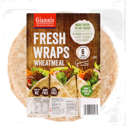 Photo of Giannis Wraps Wheatmeal 6 Pack
