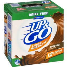 Photo of Sanitarium Up&Go Liquid Breakfast Dairy Free Choc Ice 12 X 250ml Pack 12.0x250ml