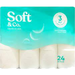 Photo of Soft&Co Toilet Tissue D/L 3ply 24pk