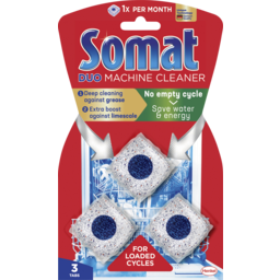 Photo of Somat Duo In Wash Dishwasher Cleaner (3 Pack) For Use In A Loaded Dishwashing Cycle 
