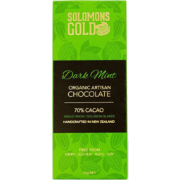 Photo of Solomons Gold Chocolate - Dark Mint (70% Cacao)