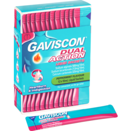 Photo of Gaviscon Dual Action Liquid Peppermint Sachet 10ml X12 