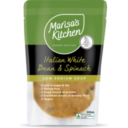 Photo of Marisa's Kitchen Italian White Bean & Spinach Soup 500ml