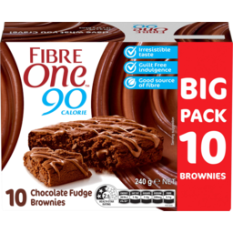 Photo of Fibre One 90 Calorie Chocolate Fudge Brownies 10 Pack