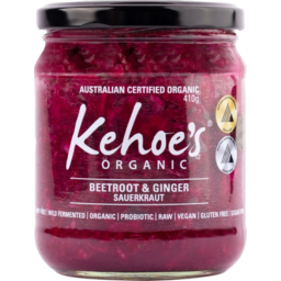 Photo of KEHOES Org Beetroot & Ginger Sauerkraut