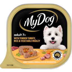 Photo of My Dog Adult 7+ Turkey Rice & Vegetable Dog Food 100g