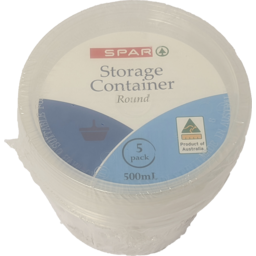 Photo of SPAR Container Round 500ml 5pack