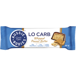 Photo of Aussie Bodies Lo Carb Protein Bar Whipped Peanut Butter 50g
