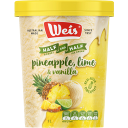 Photo of Weis Half And Half Pineapple, Lime & Vanilla 1l