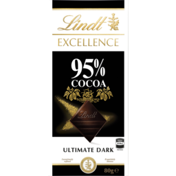 Photo of Lindt Excellence 95% Cocoa Dark Chocolate 80g