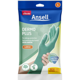 Photo of Ansell Dermo Plus Latex Free Large Gloves 1 Pair