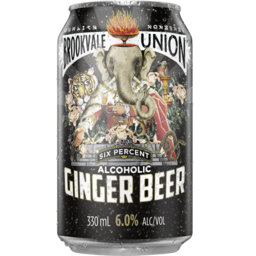 Photo of Brookvale Union Six Percent Ginger Beer 330ml Can 