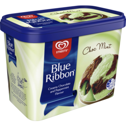 Photo of Blue Ribbon Low-Fat Ice Cream Chocolate Mint 2l