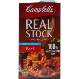Photo of Campbells Real Stock Beef Salt Reduced 1l