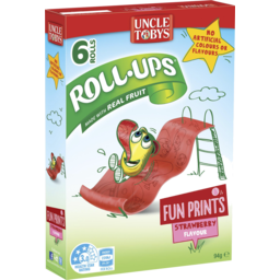 Photo of Uncle Tobys Roll-Ups Fun Prints Strawberry 6 Pack 6pk