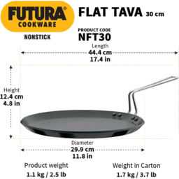 Photo of Futura Nonstick Flat Tava 30cm Induction