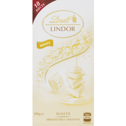 Photo of Lindt Lindor White 18 Individual Pieces Chocolate Block