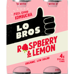 Photo of Lo Bros Kombucha Raspberry & Lemon
