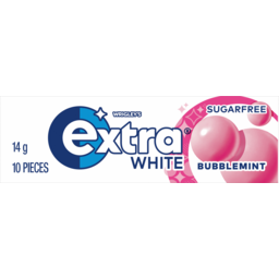 Photo of Wrigleys Extra White Bubblemint Sugarfree Gum 10 Pieces