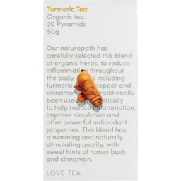 Photo of LOVE TEA Turmeric Tea 20 Pyramids Organic