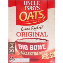 Photo of Uncle Tobys Oats Quick Sachets Breakfast Cereal Original Jumbo