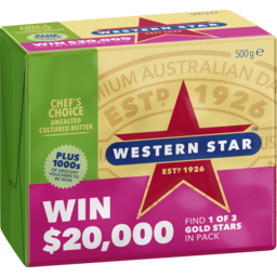 Photo of Western Star Chef's Choice Unsalted Cultured Butter