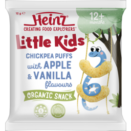 Photo of Heinz Creating Food Explorers Little Kids Chickpea Puffs With Apple & Vanilla Flavours 12g