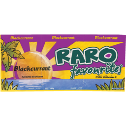 Photo of Raro Sachets Drink Mix Blackcurrant 3 Pack
