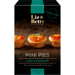 Photo of Liz & Betty Lamb & Rosemary Mini Pies 200g