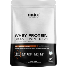 Photo of Radix Nutrition Natural Whey Protein Supplement Powder Chocolate
