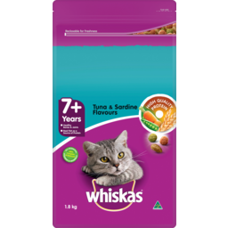 Photo of Whiskas 7+ Years Tuna & Sardine Flavours Dry Cat Food 1.8kg