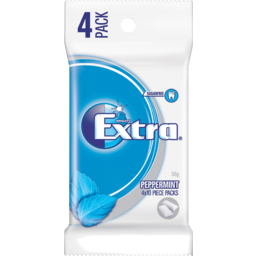 Photo of Extra Peppermint Sugar Free Chewing Gum 4 X 10 Piece 56g 56g