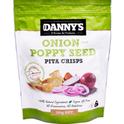 Photo of Danny's Pita Crisps Onion And Poppy Seeds