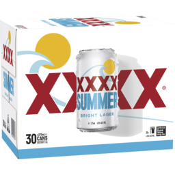 Photo of XXXX Summer Bright Lager 30x375ml Can Carton 30.0x375ml