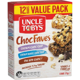 Photo of Uncle Tobys Chewy Choc Faves Muesli Bars 12 Pack 375g