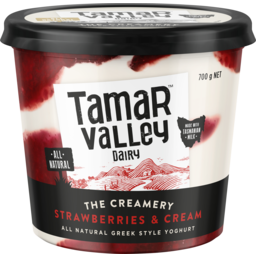 Photo of Tamar Valley Dairy Strawberries & Cream Yoghurt 700gm