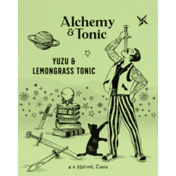 Photo of Alchemy & Tonic Yuzu & Lemongrass Tonic 250ml 4 Pack