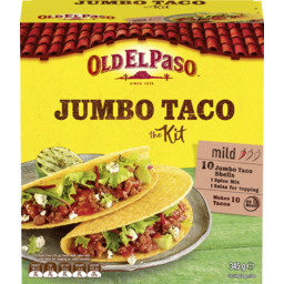 Photo of Old El Paso Original Sweet Paprika & Tomato Mild Jumbo Taco Kit 10 Pack 345g