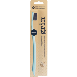 Photo of Grin Activated Charcoal Toothbrush Adult Medium - Blue
