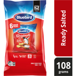 Photo of Bluebird Potato Chips Original Ready Salted 6 Pack 