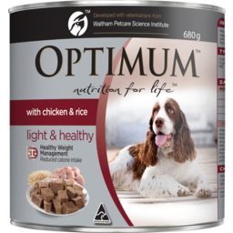 Photo of Optimum Light & Healthy With Chicken & Rice Dog Food 680g
