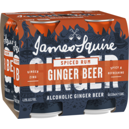 Photo of James Squire Ginger Beer Spiced Rum 4x330ml 4.0x330ml
