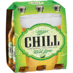 Photo of Miller Chill Lager With Lime Bottle 330ml 6pk